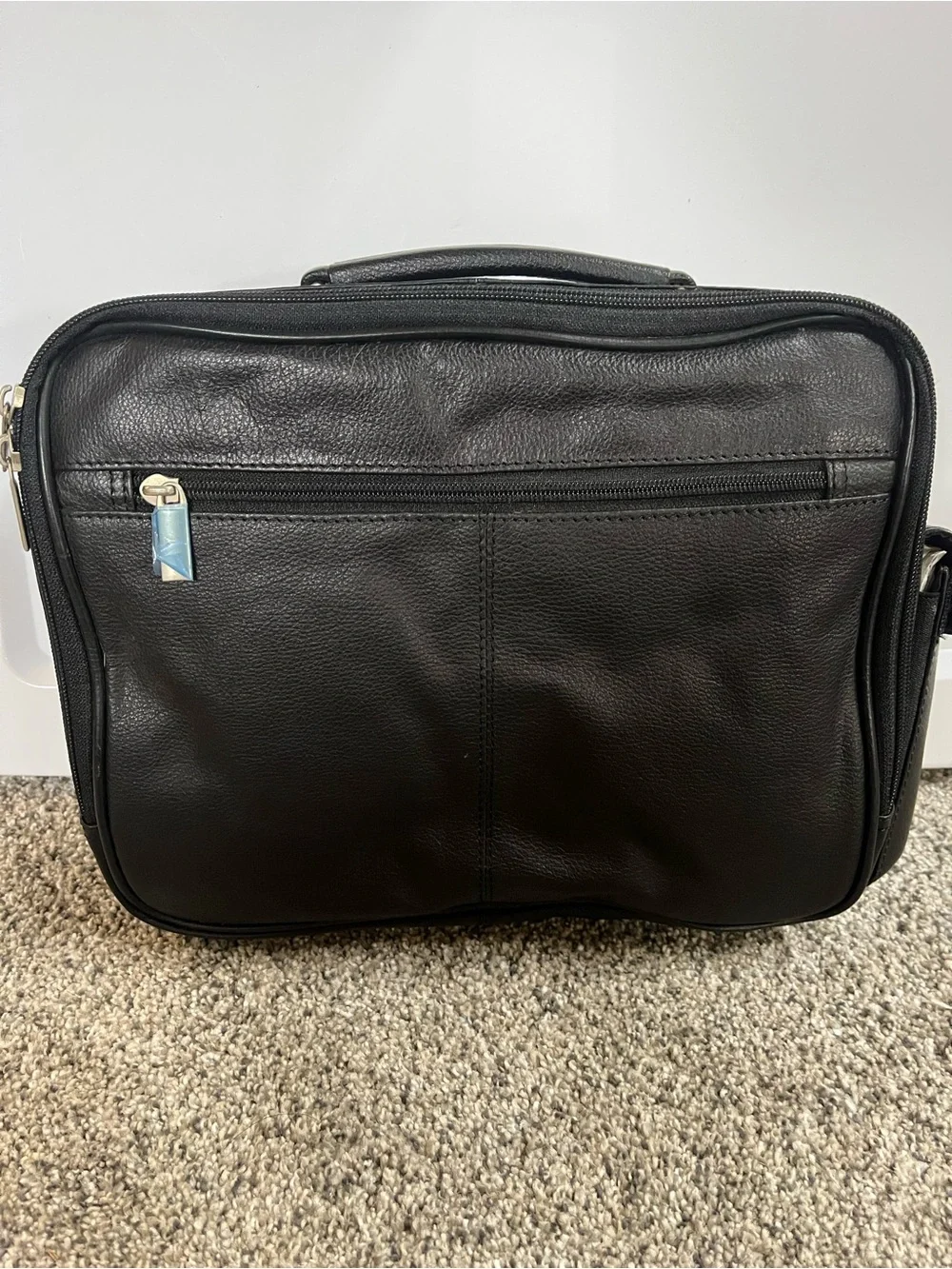 Vintage Wilsons Leather Organizer Bag Crossbody Travel Town Commuter Black Y2K